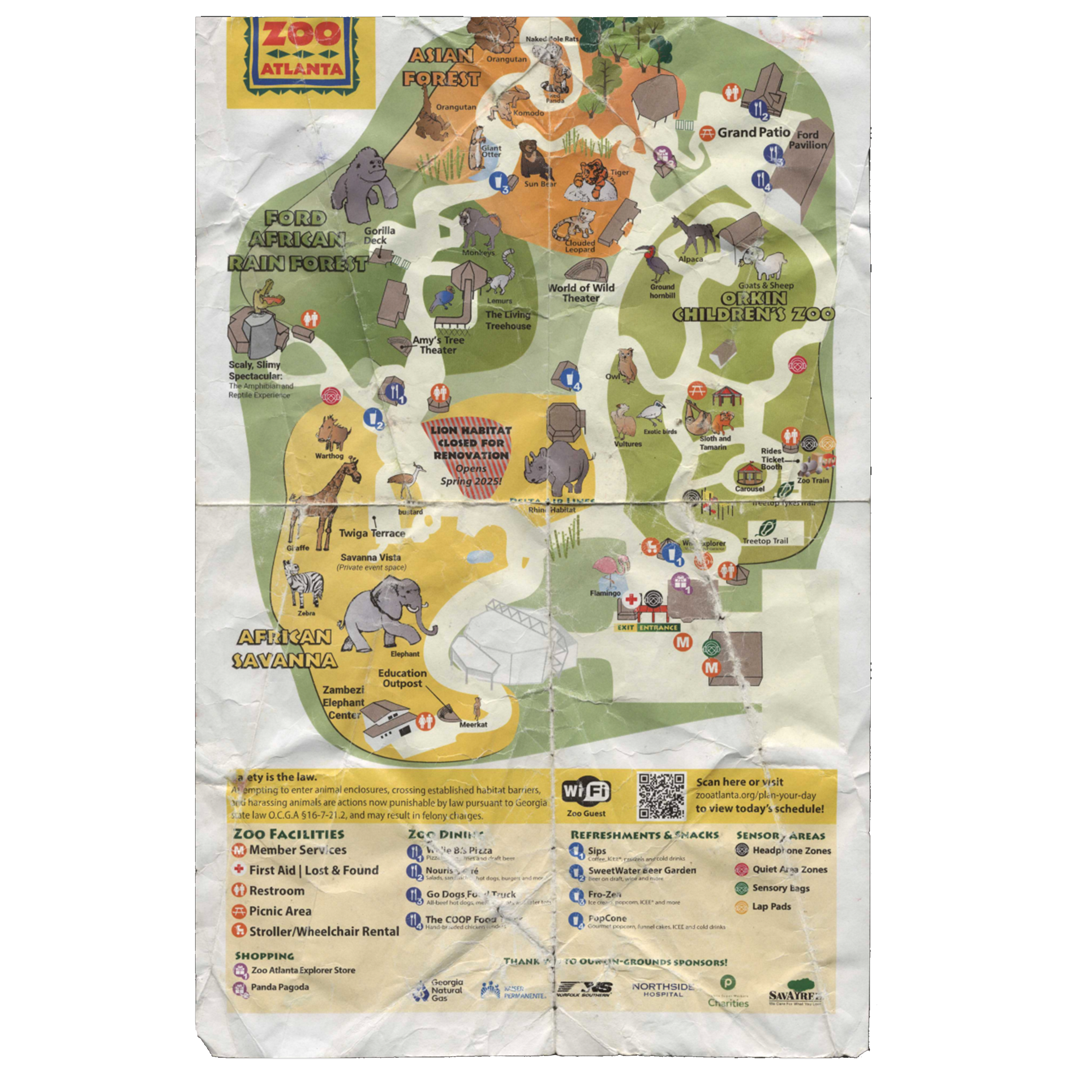 map of the zoo in ATL