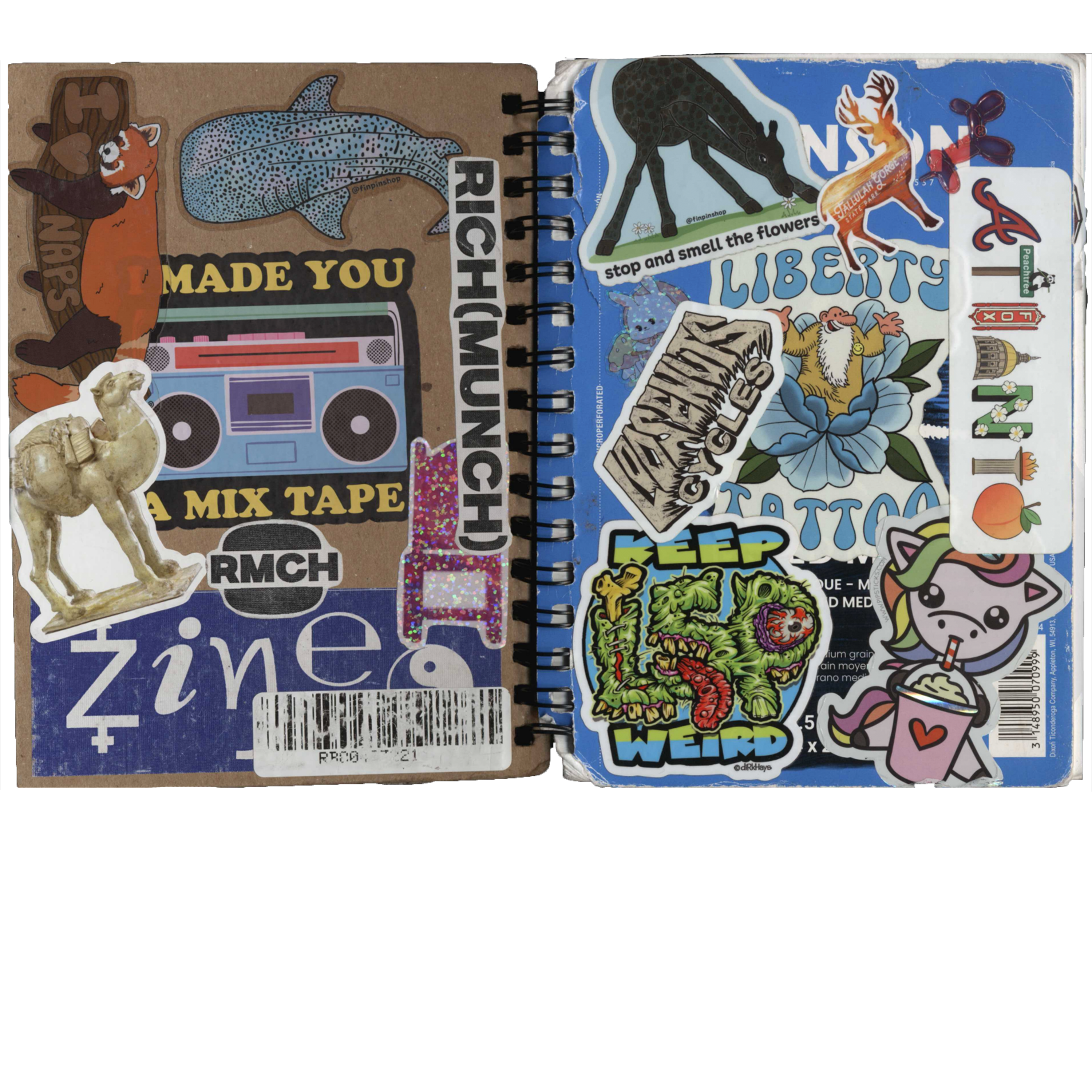 Stickers on my sketch book 